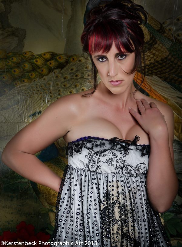 white dress with black lace toping